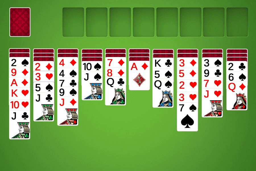 How To Play Spider Solitaire 2 Suits! Playing Solitaire Online and Card  Games Solitaire Lessons 