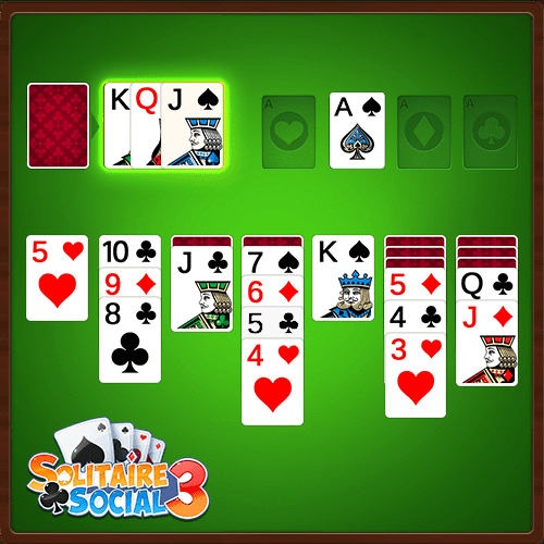 Solitaire 3 Social gameplay
