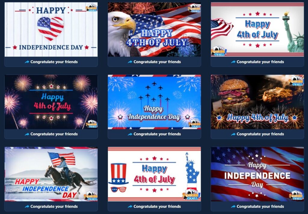 Free Greeting Cards for the 4th of July
