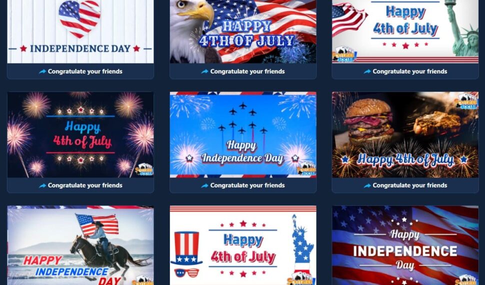 4th of July Greeting cards