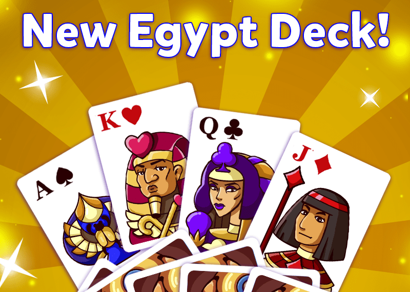 new Egypt deck on Solitaire Social