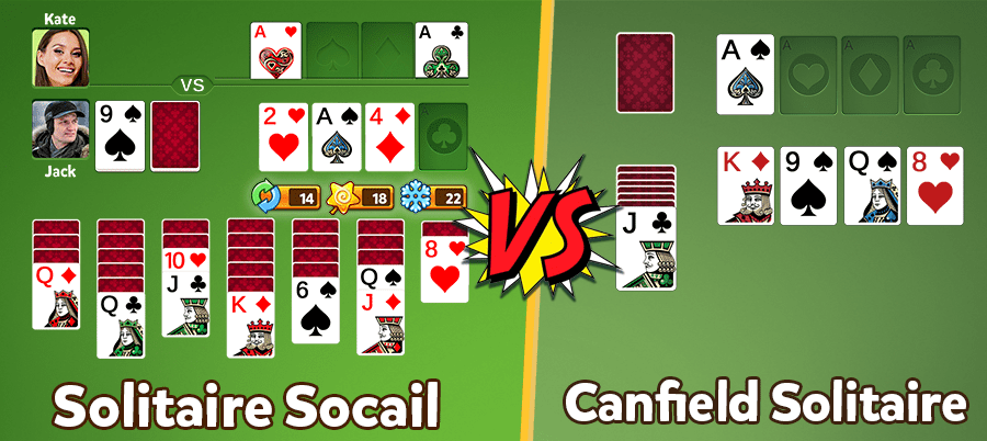 Canfield Solitaire vs Solitaire Social