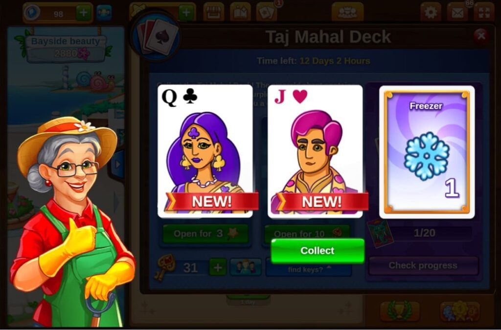 Open chests to collect Indian Deck