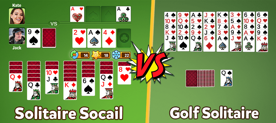 golf Solitaire vs Solitaire Social