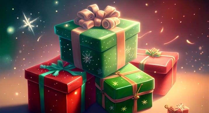 Send presents for Christmas on solitaire Social